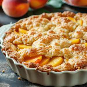 9” Peach Cobbler Pie