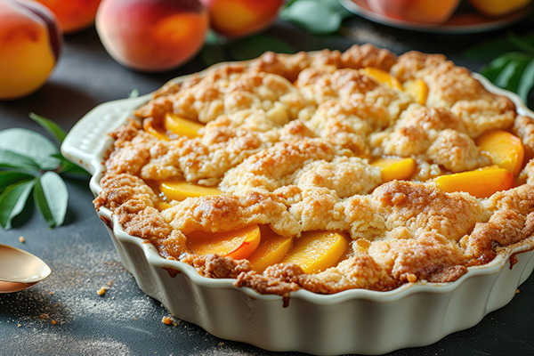 9” Peach Cobbler Pie
