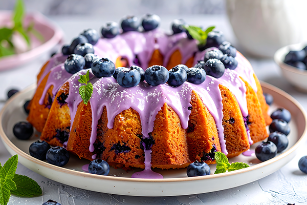 10" Lemon Blueberry Pound Cake
